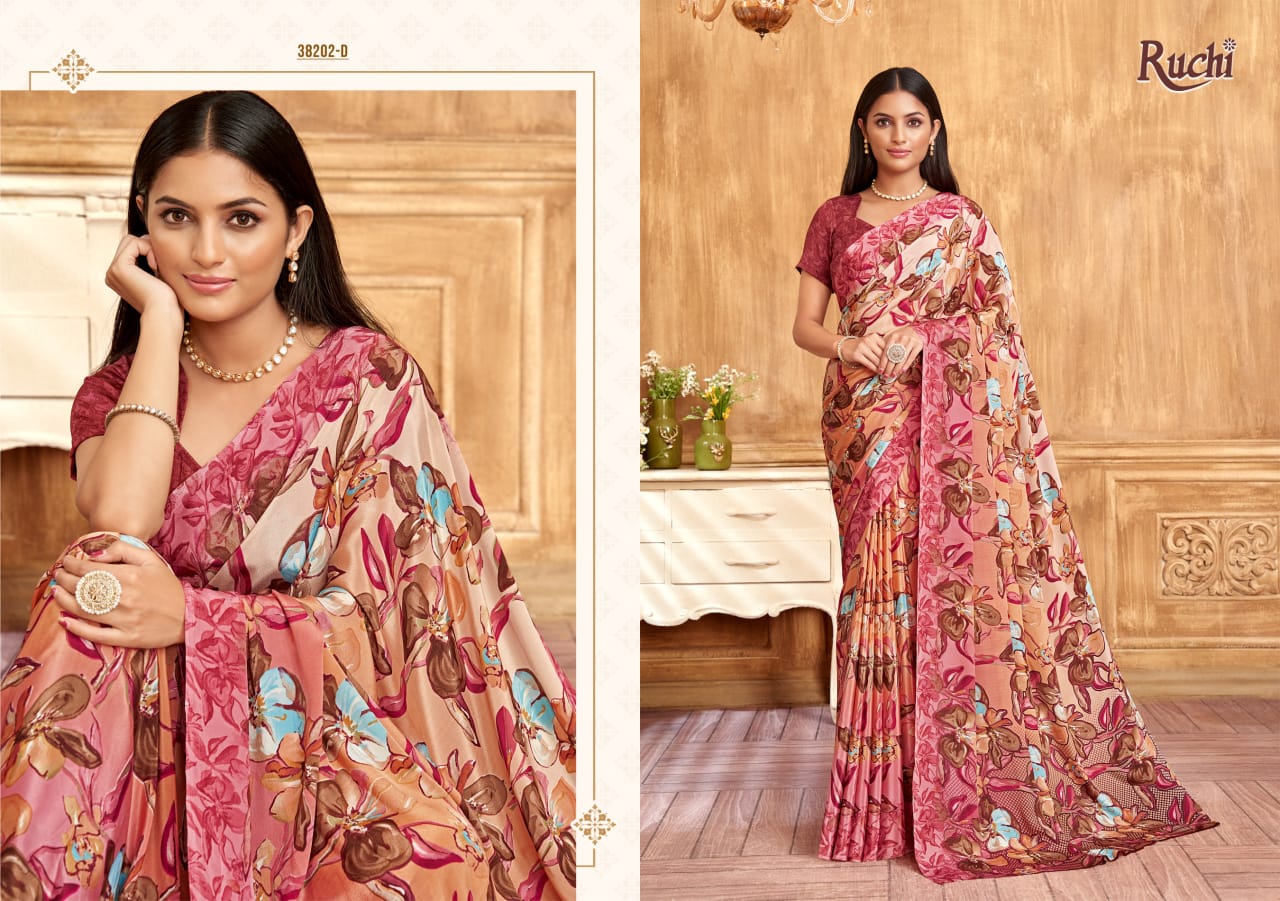 Vivanta Silk 39 By Ruchi Silk Crepe Printed Wholesale Sarees In India
